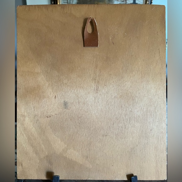 80’s Martinique Golden Tanned Tooled Leather Creole Girl w/Knotted Madras - Picture 3 of 5